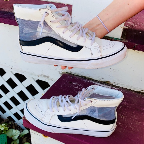 vans white high cut
